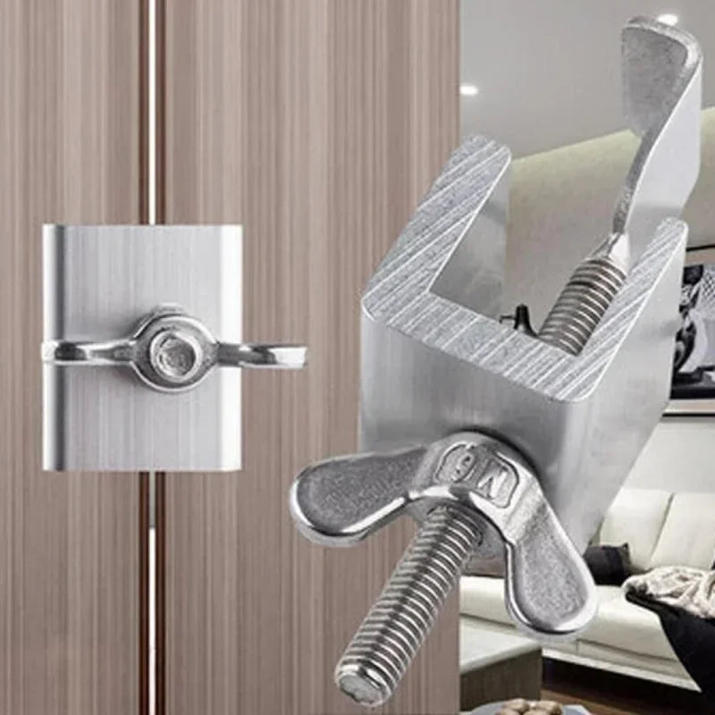 Portable Door Lock Travel Hotel Lock Dual Nut Adjustment Privacy Doors Lock Anti-Theft Door Stopper for Home Security Door Stop