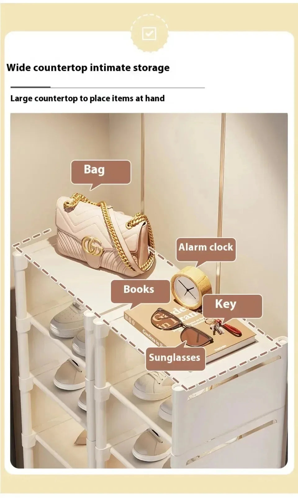 Shoe Organizers For Closet Shoe Storage Boxs Stackable Multilayer Shoes Rack Space Saving For Entryway Large Sturdy Stackable