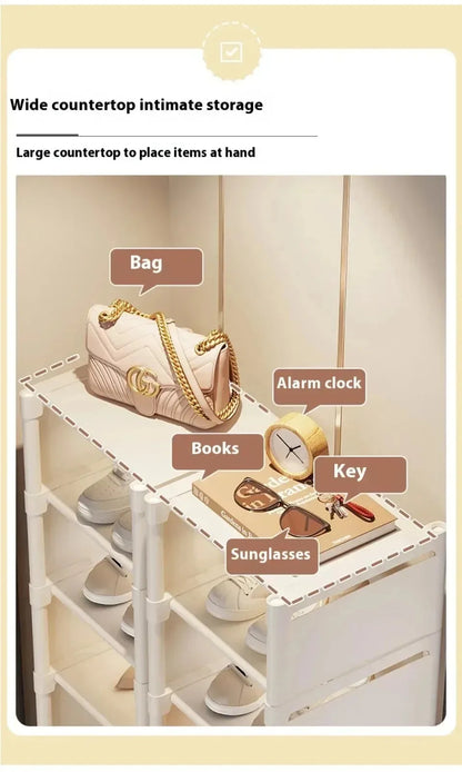 Shoe Organizers For Closet Shoe Storage Boxs Stackable Multilayer Shoes Rack Space Saving For Entryway Large Sturdy Stackable