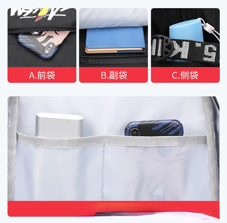 TAKARATOMY Backpack Trolley School Bag Pikachu School Bag Stationery Storage Backpack Multifunctional Travel Bag School Season