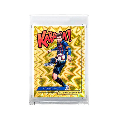 Messi Football star card DIY homemade flash card refractive card sending card brick Argentina Barcelona
