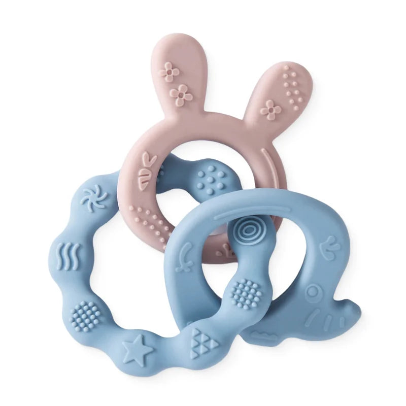 Baby Silicone Teethers Animal Food Grade Silicone Baby 0-12 Toys Silicone Teeth Grinding Stick Newborn Pacifier Accessories Toys