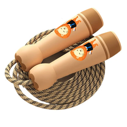 Lovely Adjustable Child Jumping Rope Fillet Design Colourful Skipping Ropes Cartoon Cotton Rope Kids Jump Rope Workout
