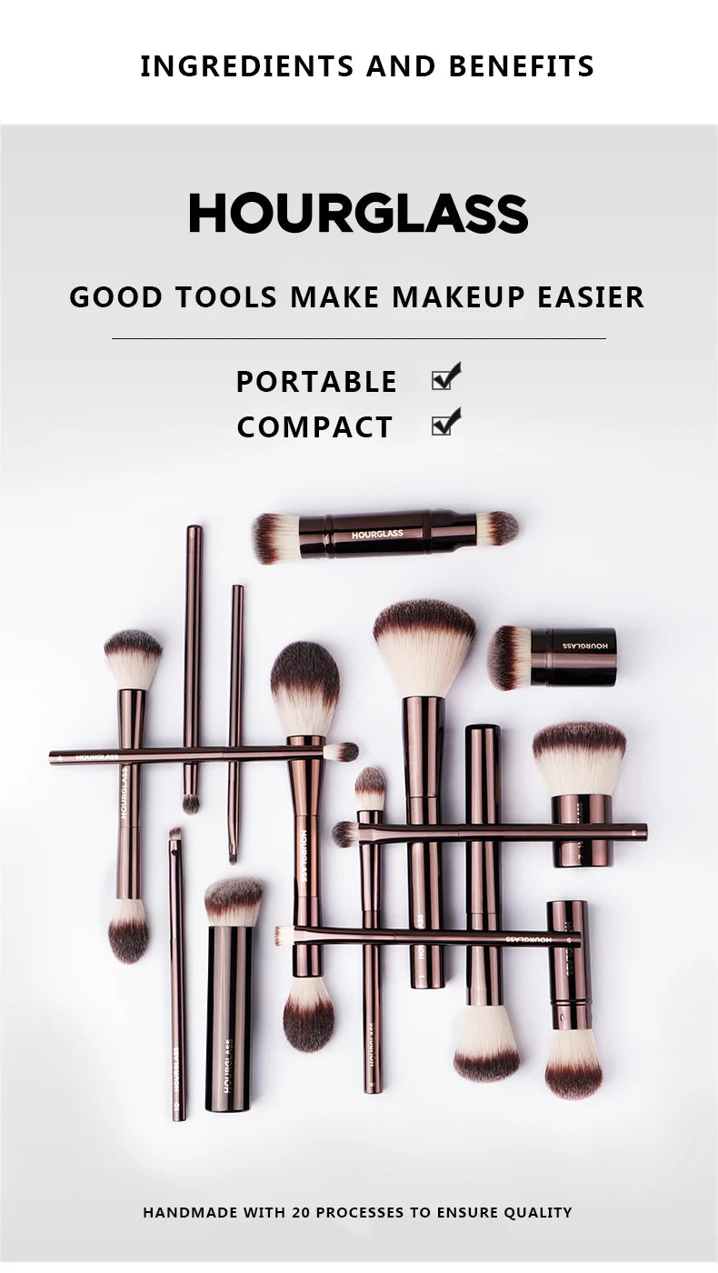 Hourglass Makeup Brush- No.5 Small Concealer Brush Soft and Skin-friendly Fiber Hair Cover up Flaws Fashion Design Face Brush