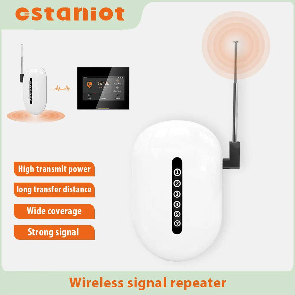 WiFi Signal Repeater Wireless Extender 433MHz Long Range Booster Barrier-free Through Walls For Home Alarm Security System