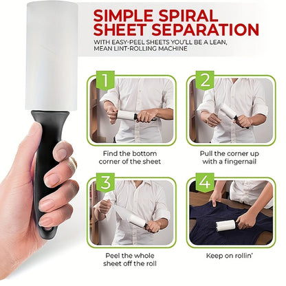 Pet Hair Lint Remover Roller Kit Extra Sticky Disposable Refills for Dog Owners, Efficient Carpet Pile and Clothes Fluff Remover