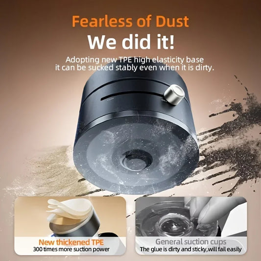 Magnetic Car Phone Mount 2-Sided Suction Cup Foldable Holder Strong Grip for Dashboard Windshield Universal Accessory