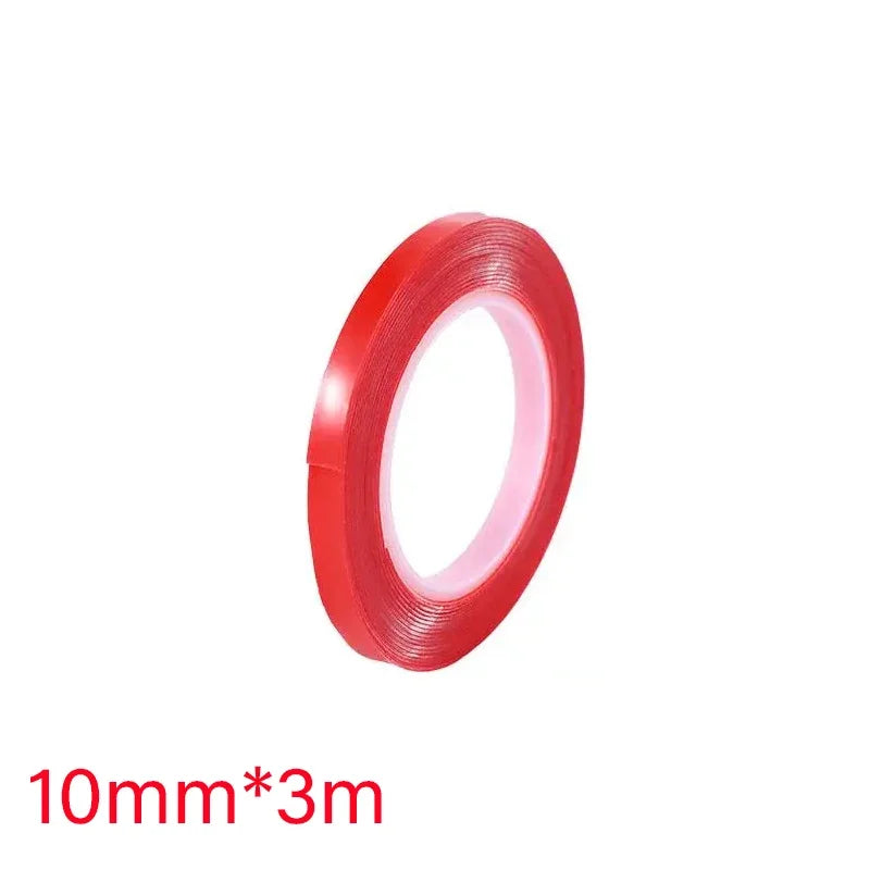 Double Sided Tape Nano Tape 3Meter 10/20/30mm Width Transparent Tape Washable Adhesive Nano Traceless Sticker Glue Red