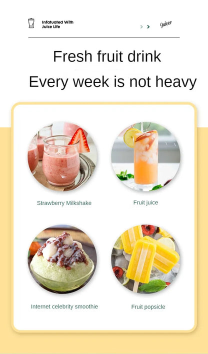 Portable Milkshake and Smoothie Blender 10 Blades Powerful Juice Jug with USB Rechargeable for Home, Office, Sports, Outdoor.