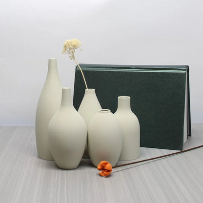 A Set of 5 Small Vases, Modern Home Décor Ornaments, Living Room Desktop Study Décor, Aesthetic Roomopaor, Home Décor