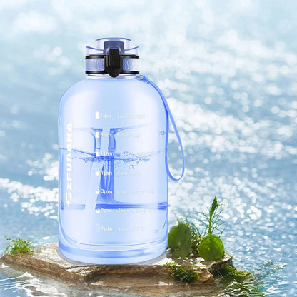 3 Liter Water Bottles with Times to Drink Motivational Straw Sports Big Jug with Handle Leak Proof BPA Free for Men and Women