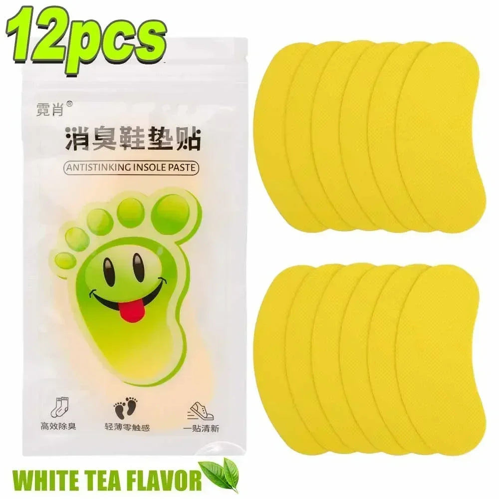 12/120pcs Shoes Deodorant Sticker Deodorant Foot Odor Deodorants Sneaker Smell Fresh Fruity Aroma Insole Sterilization Sticker