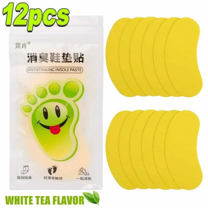 12/120pcs Shoes Deodorant Sticker Deodorant Foot Odor Deodorants Sneaker Smell Fresh Fruity Aroma Insole Sterilization Sticker