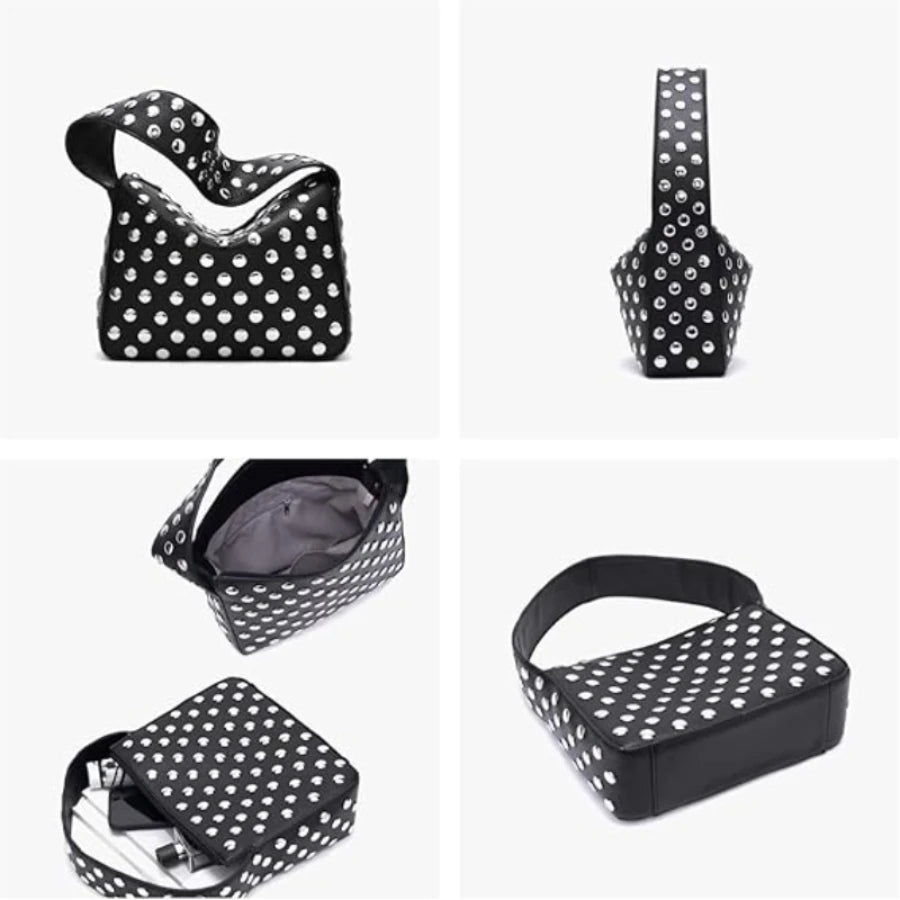 Studded Purses Y2k Shoulder Bag Punk Women Small Shouder Purse Vegan Leather Designer Handbags Streetwear