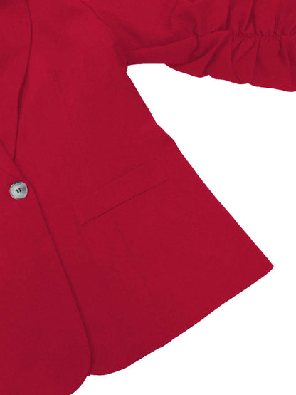 New Office Lady Suits Jacket Tops Formal Women's Seven Quarter Sleeved Suit Coats Casual Black Workwear Blazer Femme Clothing