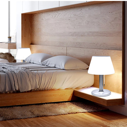 Smart Solar Table Lamp LED White Night Lights for Indoor Desk Outdoor Garden Household - Solar Powered Reading Light