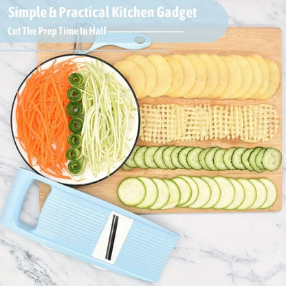 5 in1 Vegetable Fruit Slicer Multifunctional Manual Food Grater Cutter Potato Household Chopper Kitchen Veggie Dicer Gadgets