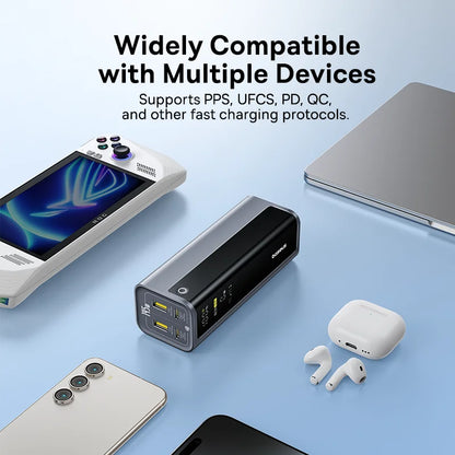 Baseus 145W Power Bank 20800mAh Dual USB A USB C PD 100W Fast Charging Digital Display Portable PowerBank for Laptop Phone Steam