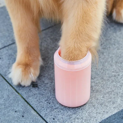 Portable Pet Outdoor Paw Cleaner Cup, Soft Silicone Combs, Quick Wash Foot Cleaning Brush, Towel, Bucket