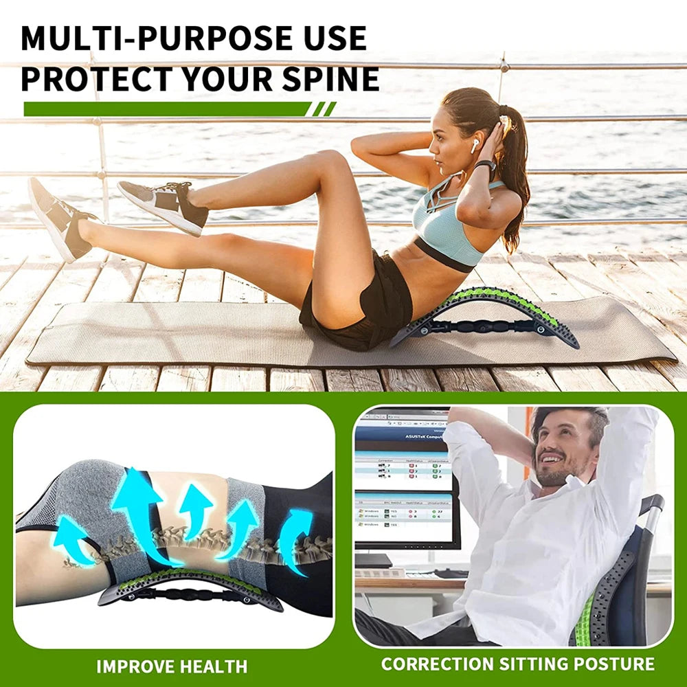 Back Stretcher,6thGeneration Upgraded Back Massager,Back Cracker for Lower Back Pain Relief Lumbar Support,with Magnetic Massage