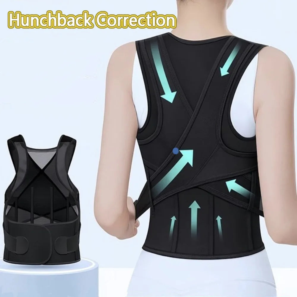 Adjustable Breathable Posture Corrector Back Support Brace for Scoliosis Hunchback Relief Men Women Medical Grade Straightener