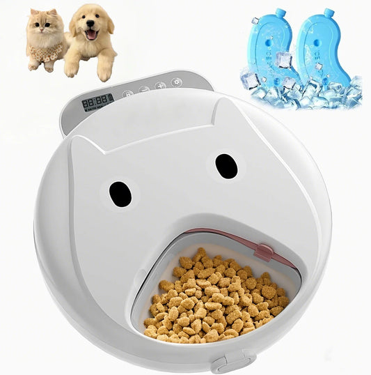 Automatic Pet Feeder Smart Cat Food Dispenser for Wet Food and Dry Food, Cat Automatic Feeder ，Ice box sold separately