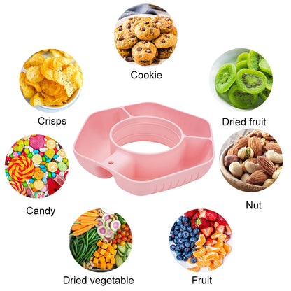 1000ml Snack Bowl Drink Cup with Straw 2 In 1 Stadium Tumbler Splash Proof Leakproof Popcorn Beverage Cup for Cinema Travel