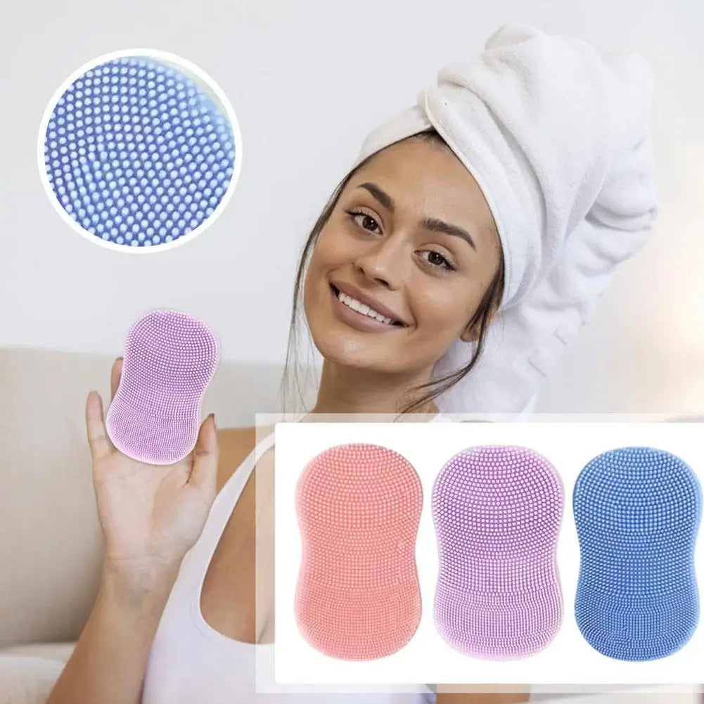 Facial Silicone Facial Cleansing Brush Handheld  Facial Deep Cleansing  Exfoliator Blackhead Pore Cleaner Skin Care TooL