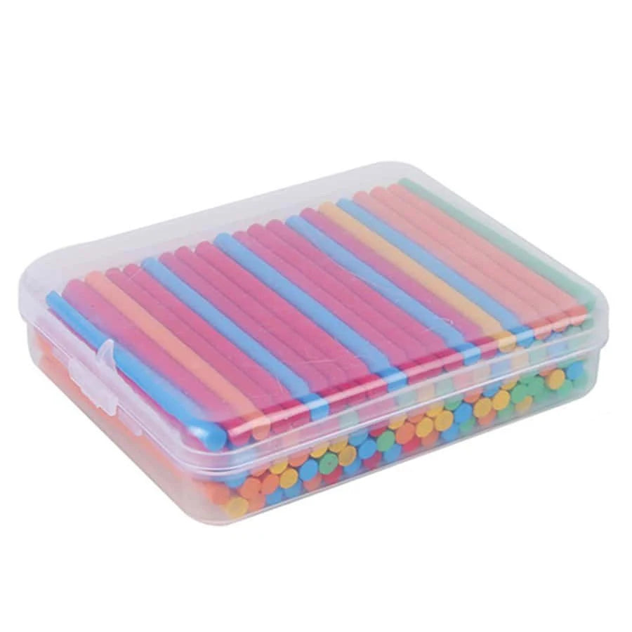 100pcs 8cm Wooden Stick with Plastic Storage Box Student Mathematical Calculation Accessories School Math Teaching Aids Supplies