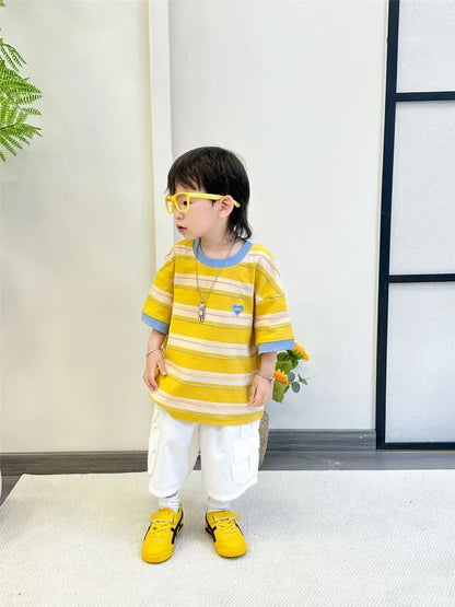 Summer Family T Shirts Parent-child Clothes Mother Father and Daughter Son Boy Girl Matching Tee Shirt Tops Baby Cotton Bodysuit