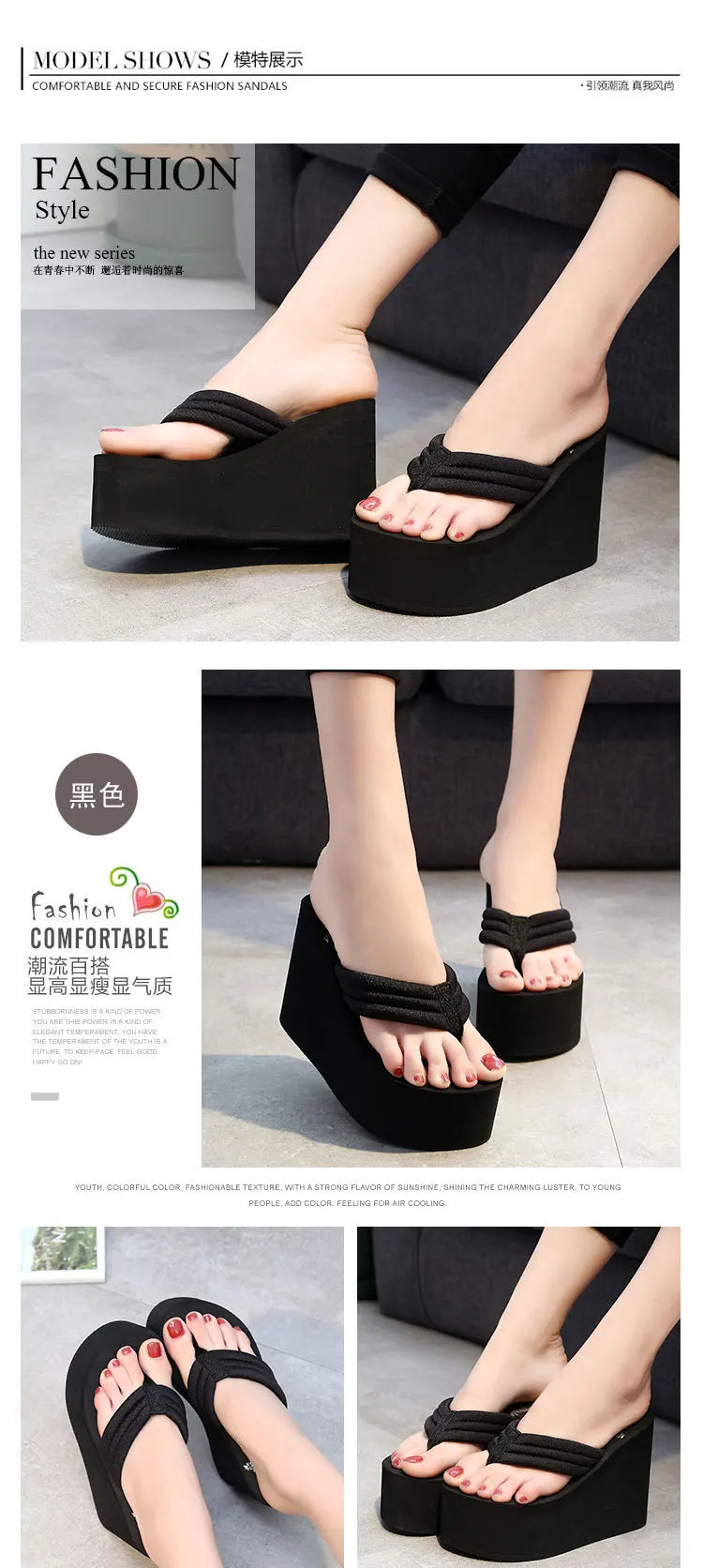 2025 flip flops for women, thick bottom, anti slip, wear-resistant, fashionable, versatile, women's outdoor cool slippers