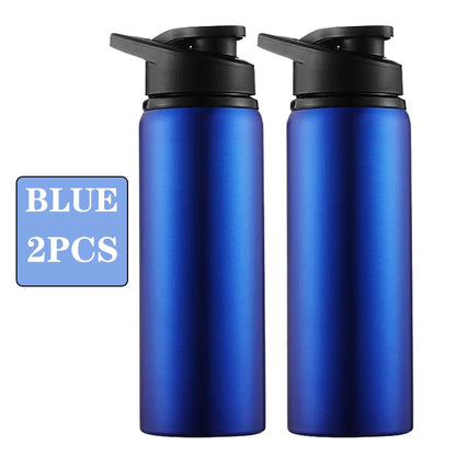 Portable Water Bottle Outdoor Sports Travel Cup Metal Drinking Bottle for Cycling Hiking Gym Leakproof Reusable Water Container