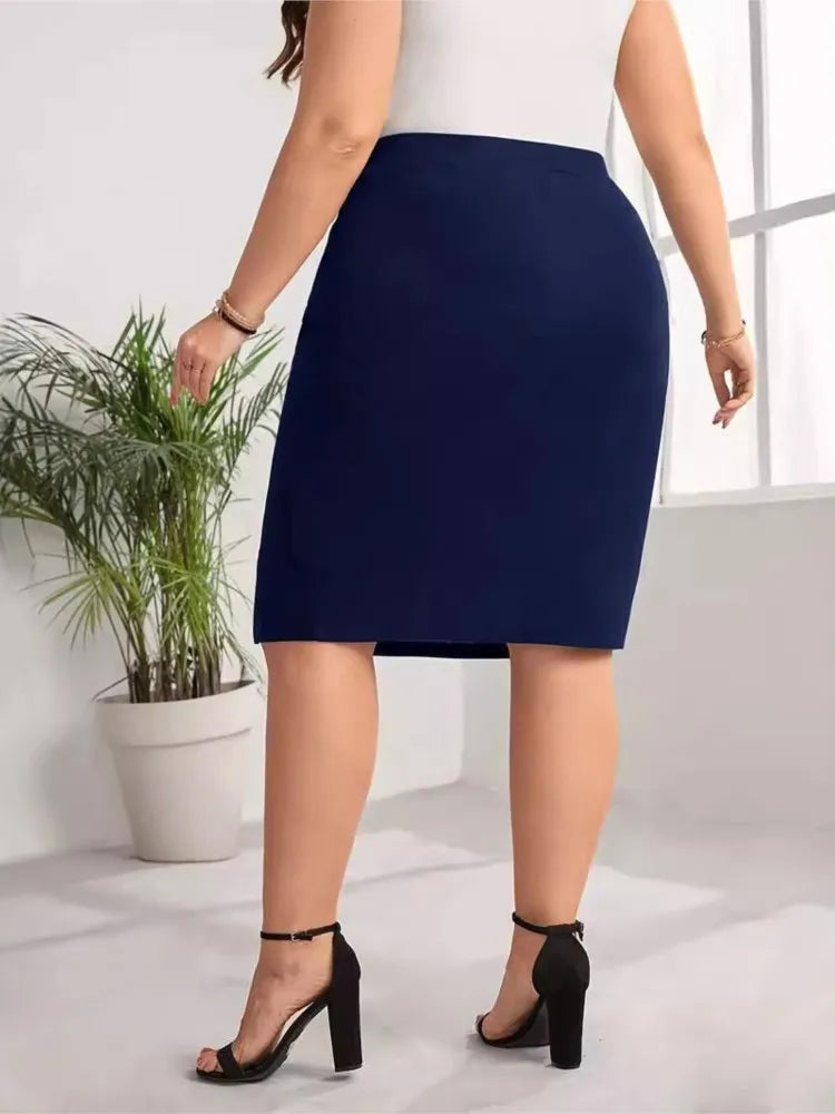 Plus Size Summer Mini Skirts Women Slim Bodycon Fashion Split Sexy Ladies Skirts High WaistWoman Skirts