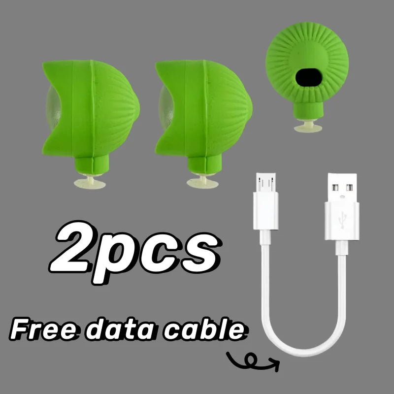 2PCS Outdoor Camping Crocs Headlight Upgrade Rechargeable Adult Children's Shoes Charm Decoration