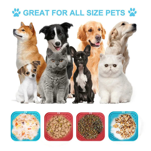 Dog Slow Feeders Mats Lick Mat Boredom Anxiety Reduction Perfect for Food Yogurt Peanut Butter Alternative to Slow Feed Dog Bowl