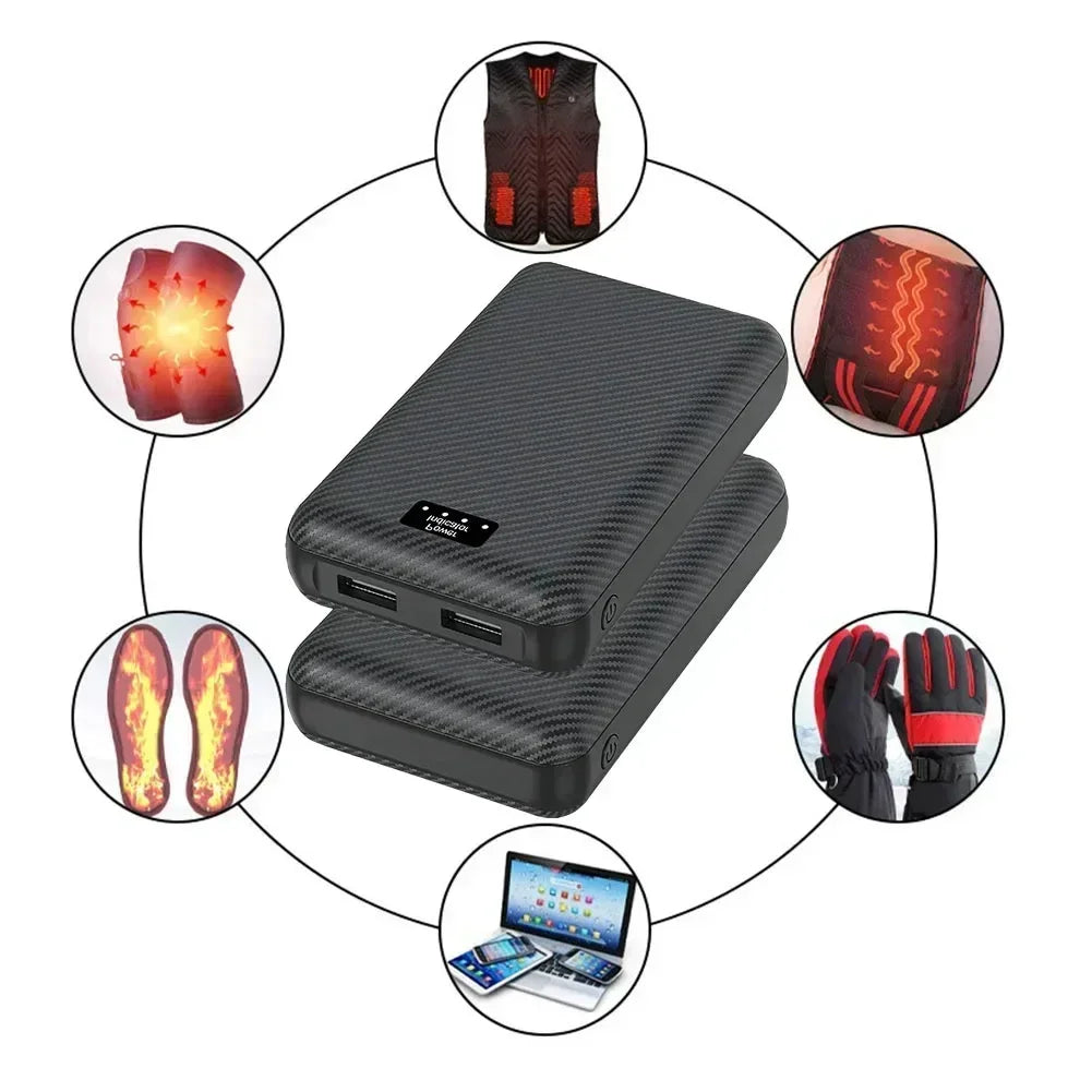 Powerbank 40000mAh Portable Heating Mobile Power Supply for Heating Vest Jacket Gloves Electric Heating Equipment DC Power Bank