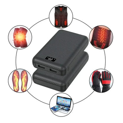 Powerbank 40000mAh Portable Heating Mobile Power Supply for Heating Vest Jacket Gloves Electric Heating Equipment DC Power Bank