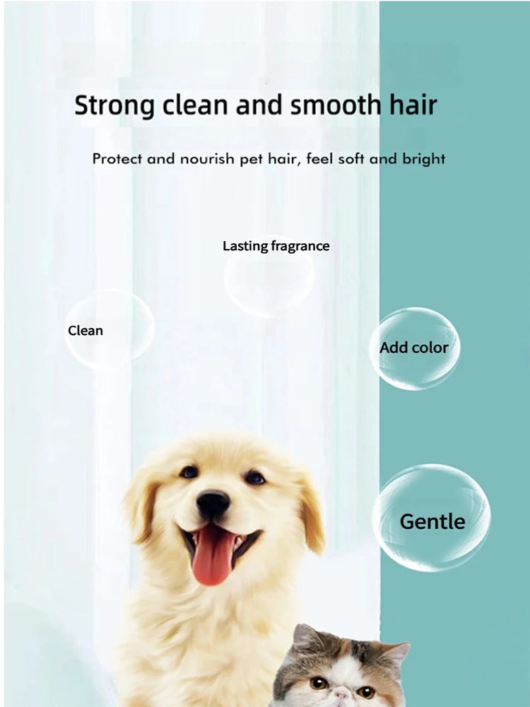 500ml Pet Bath Shampoo Cats Dogs Shower Care And Cleaning Gentle And Smooth Deodorizing Anti-itching Long-Lastin Fragrance