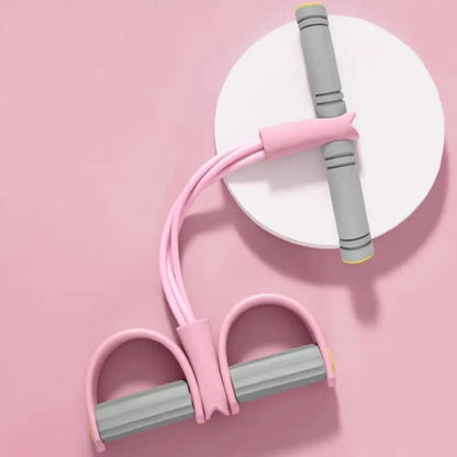 Durable 4-Tube Yoga Pedal Puller Rubber Thicken Resistance Band Abdominal Exerciser Elastic Pull Rope Arm