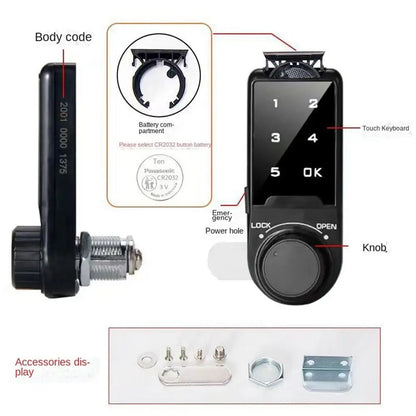 New ABS Cabinet Password Locks Home Security Digital Coded Digital Coded Lock Anti-Theft Hardware Touch Keypad Lock Cabinet
