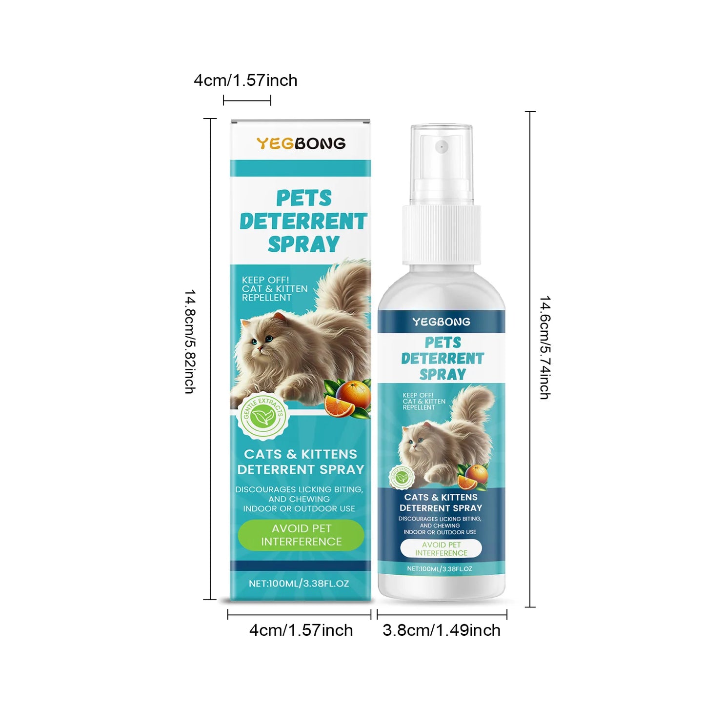 Advanced Pet Scratch Repellent Spray Safe for Cats Dogs Protects Furniture Carpets Drapes Bitter Formula Stops Scratching