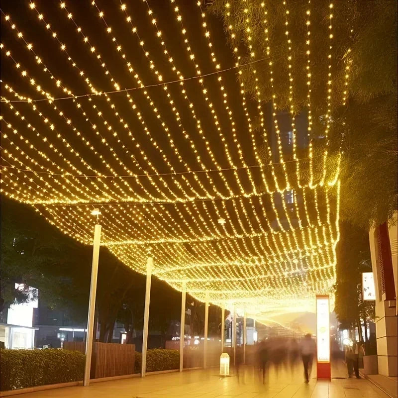 LED String Light 220V EU Plug Night Light 8 Modes Indoor Outdoor Decor Wedding Party Christmas Tree Home Garden Patio Decoration