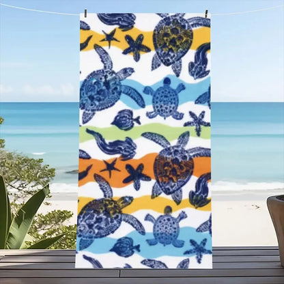 Beach Towel Portable Quick Fast Dry Sand Outdoor Travel Swim Blanket Thin Yoga Floral Print Mat Personalization Stripes Towel