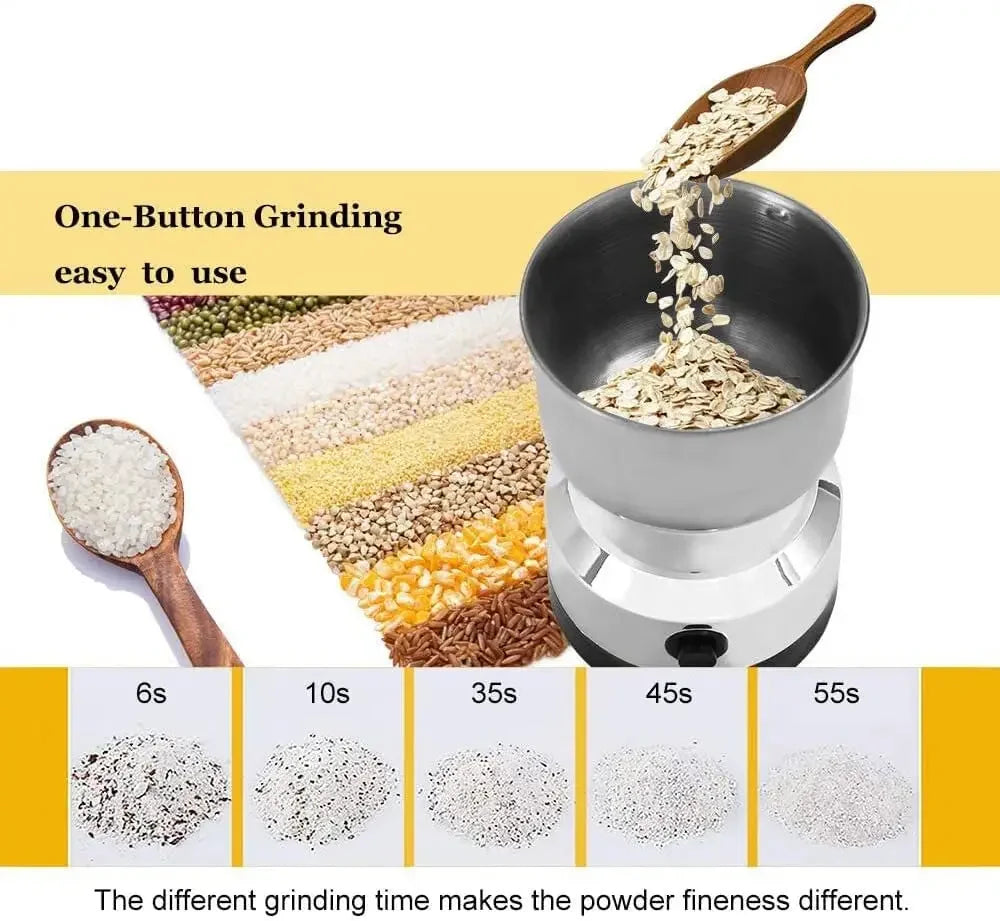 4 Blade Grain Grinder Coffee Kitchen Multifunctional Chopping Home Electric Coffee Grinder Nut Bean Flavor Blender Gifts US EU