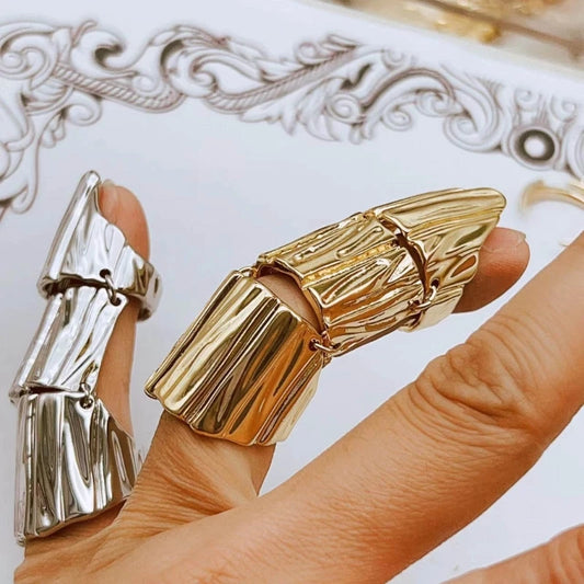 Wide Fold Open Finger Rings Girls Travel Accessories Christmas Anniversary Gift
