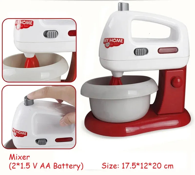 Kitchen Appliances Toys Toy Kitchen Set for Kids Play Kitchen Doll House Accessories Blender Coffee Maker Machine Mixer Toaster
