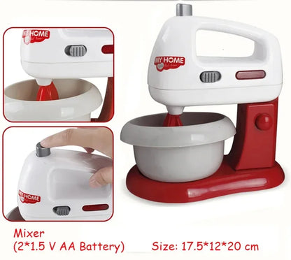 Kitchen Appliances Toys Toy Kitchen Set for Kids Play Kitchen Doll House Accessories Blender Coffee Maker Machine Mixer Toaster
