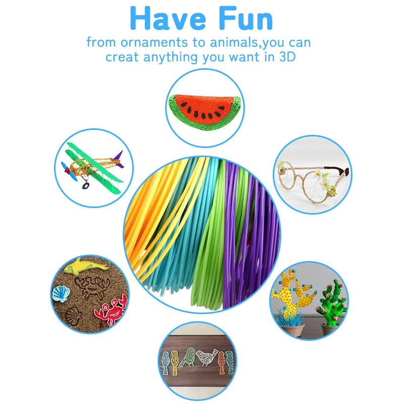 New 3D Pen for Children Kids Creative Diy 3D Printing Pens PLA Filament Portable Child's Birthday Gift with Christmas
