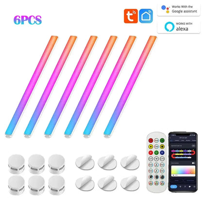 Smart LED Wall Light RGB IC Strip DIY Atmosphere Night Light APP Music Party TV Backlight Bedroom Game Room Decor Night Lights