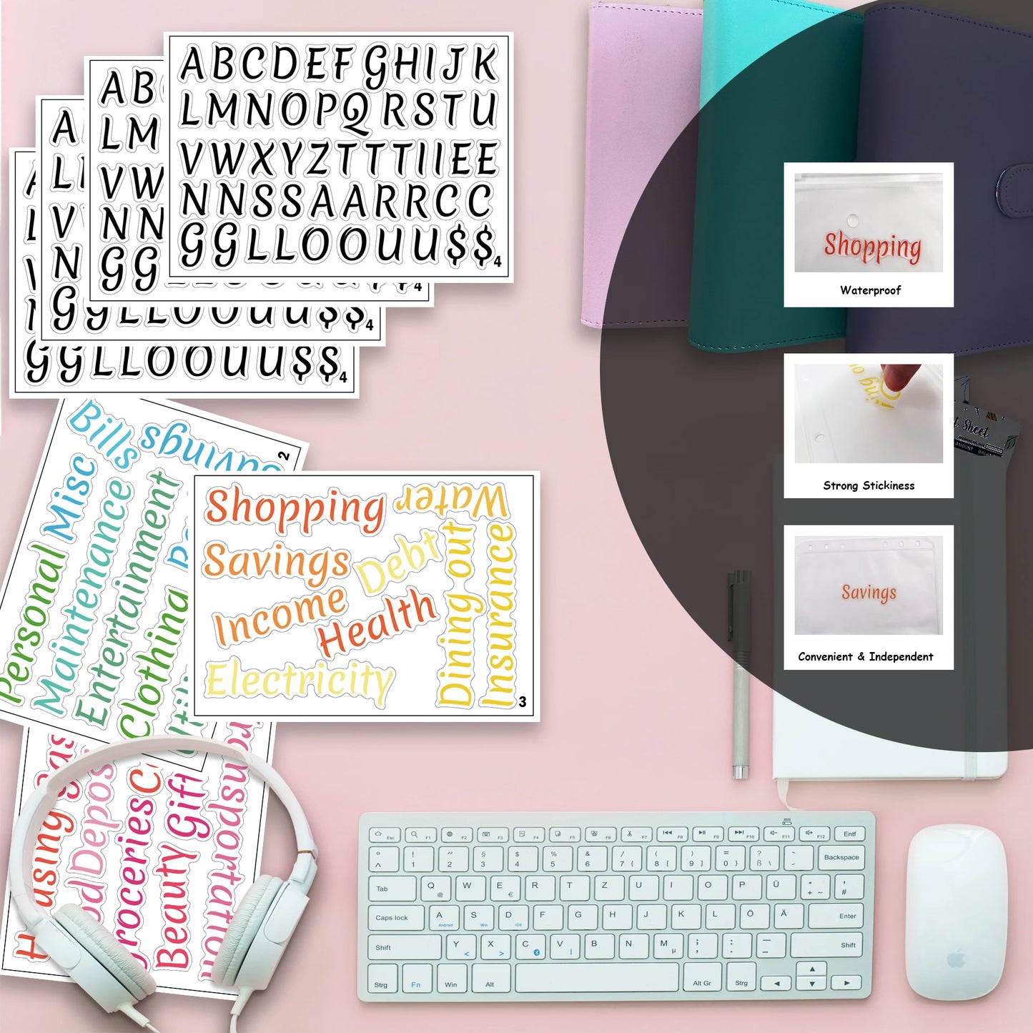 A6 Binder Cash Envelopes for Budgeting Money Organizer for Cash Money Envelopes for cash Leather A6 Binder with zipper